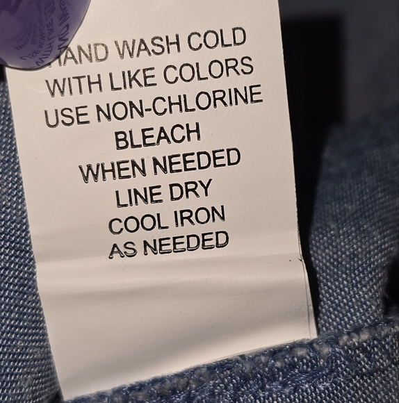 Club Z Blue Button-Up Peplum Chambray Denim Tunic Plus Size 2X 3X New - Picture 5 of 7